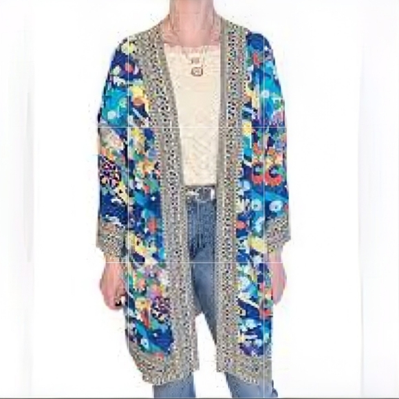 Soft Surroundings Asian Inspired Open Duster Cardigan S/M - Picture 7 of 7